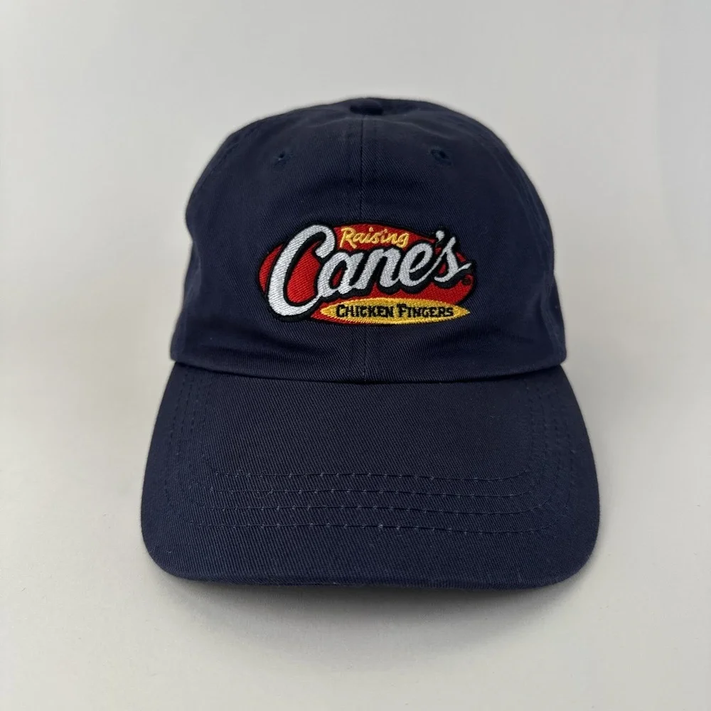 Raising Canes Cap Hat Chicken Embroidered Blue Uniform Employee Team Member